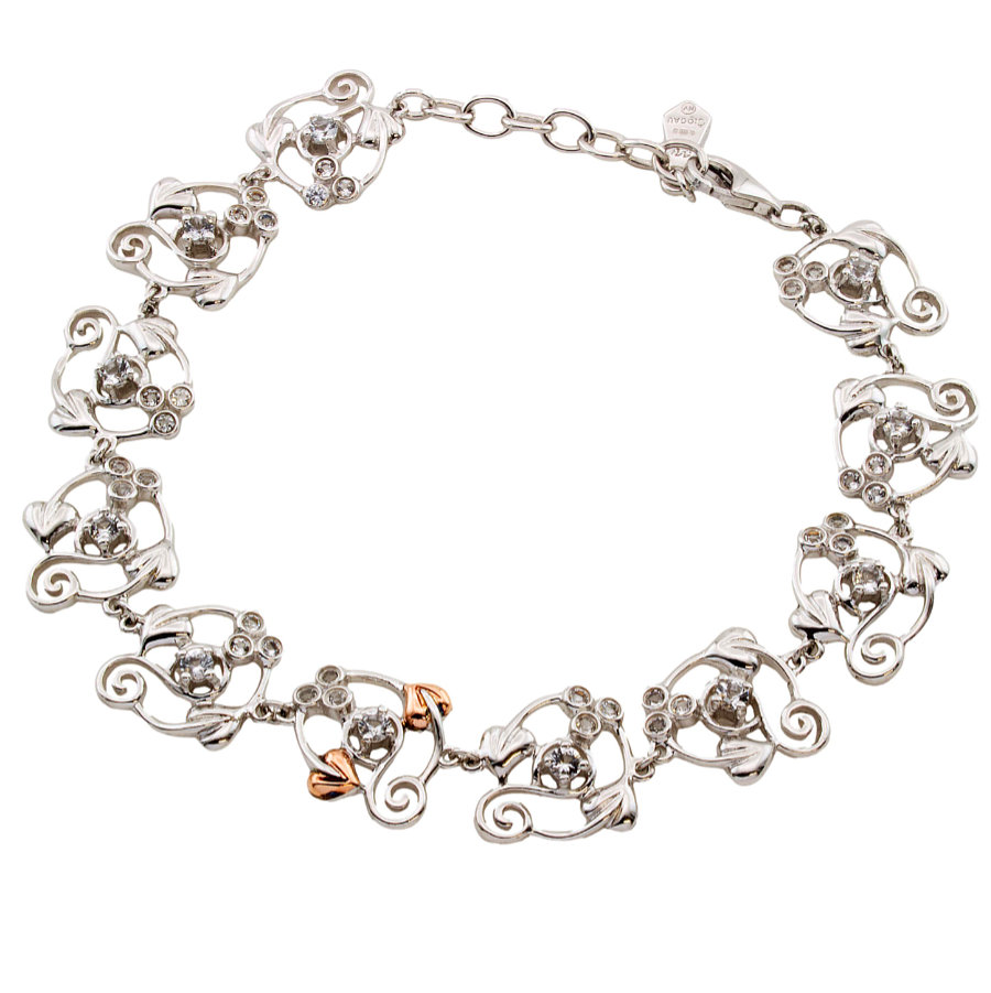 Silver & 9ct gold Clogau Bracelet